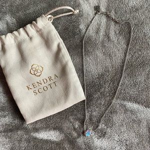 Kendra Scott necklace, gray chain, single stone